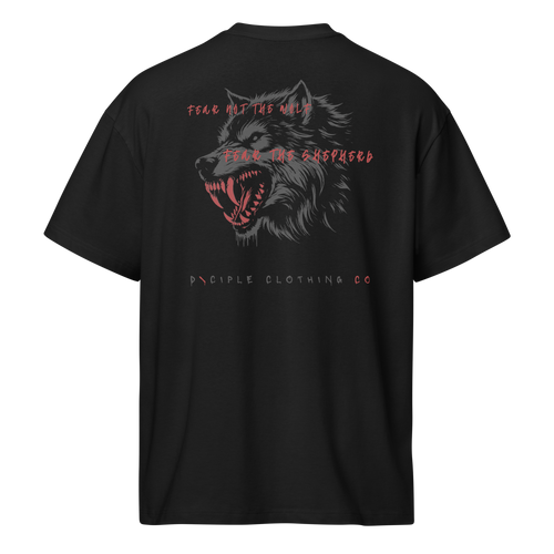 Fear the Shepherd wolf graphic back print Never Submit streetwear shirt by D\CIPLE Clothing Co