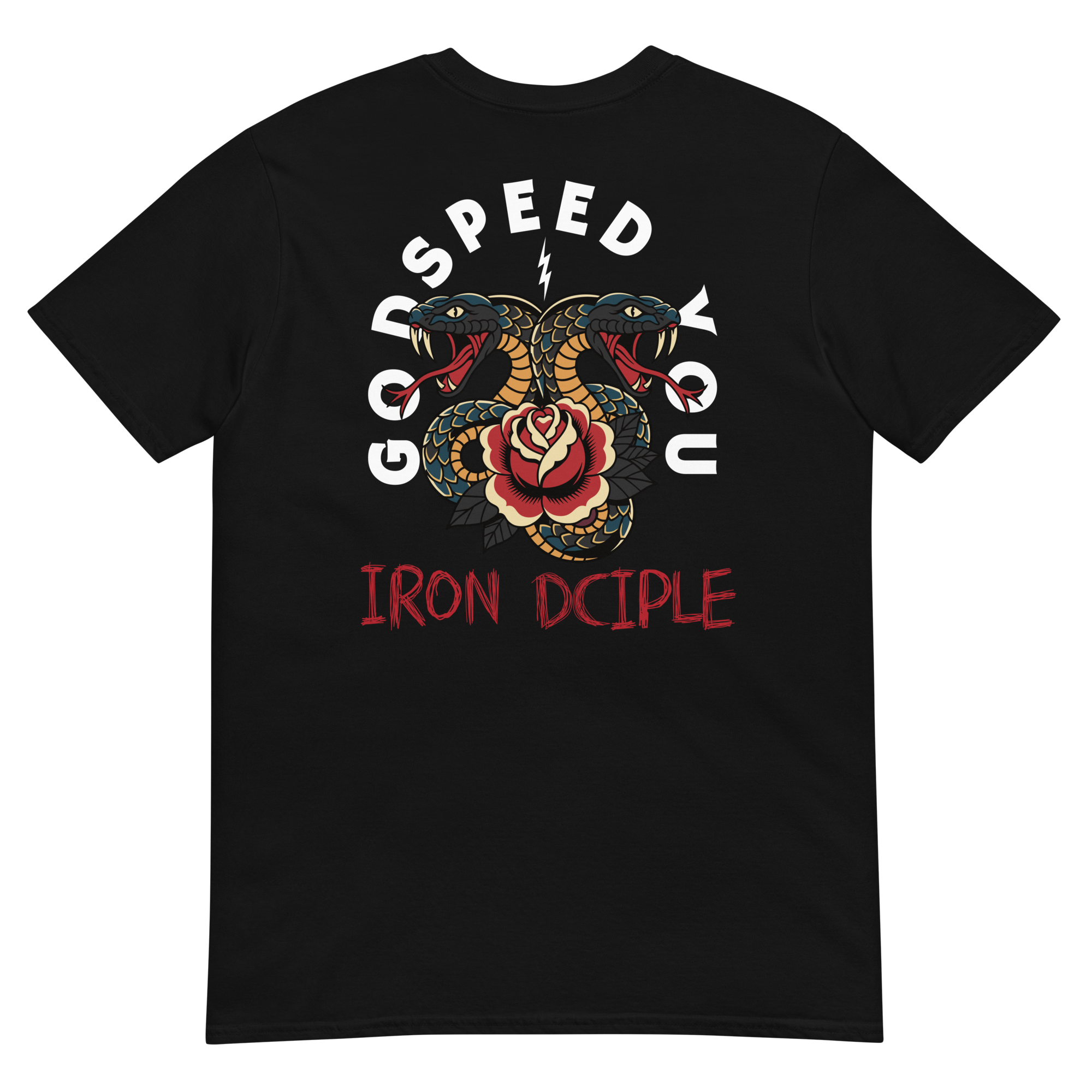 Godspeed You T-Shirt | Vintage Tattoo Snake Graphic | Iron Dciple