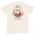 Nautical ship battling storm waves and sea creature graphic with Until The Ship Sinks text by D\CIPLE Clothing Co