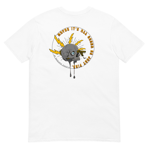 Vintage skull lightning graphic t-shirt with snake and melting skull design by D\CIPLE Clothing Co