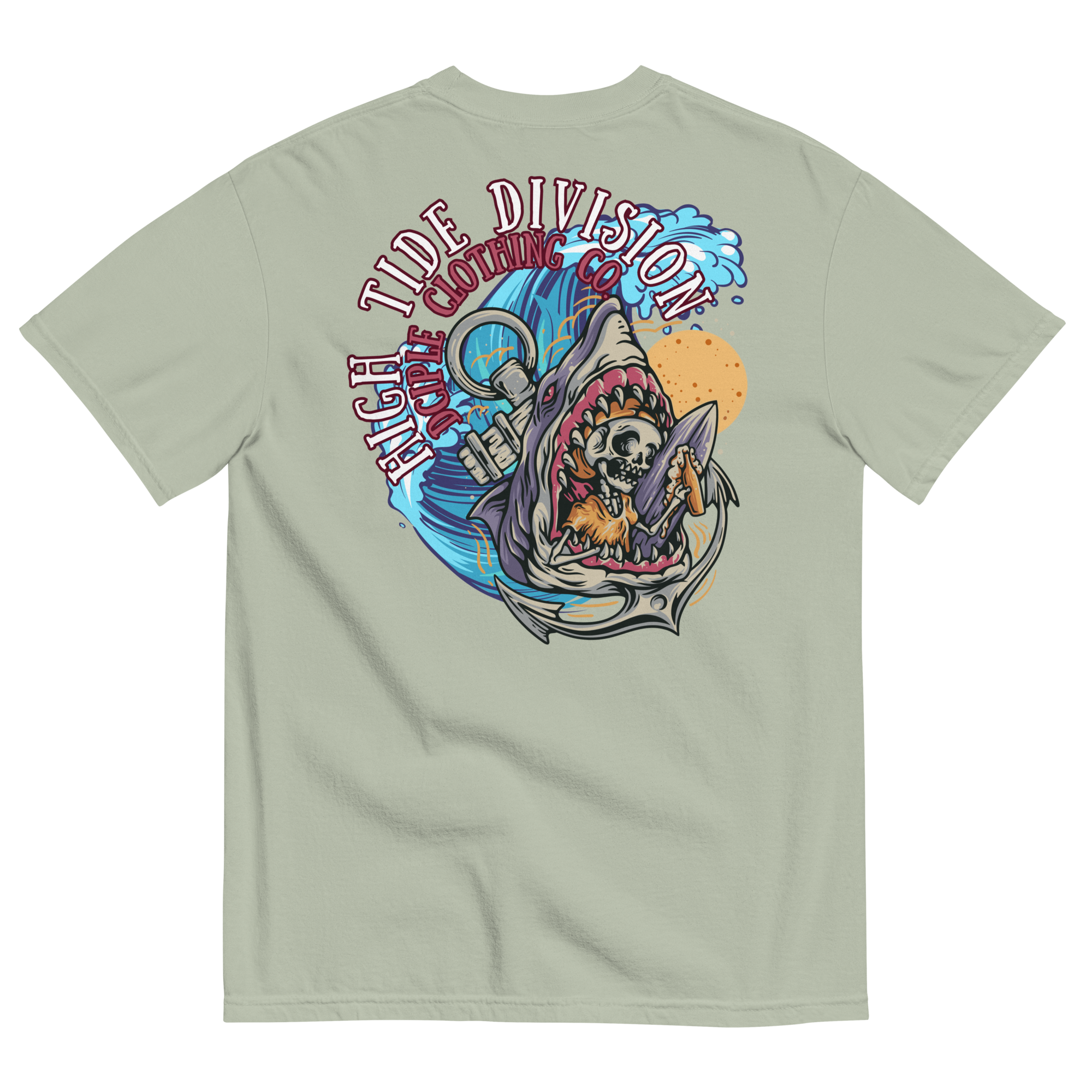 High Tide Division Shark Rider T-Shirt | Dciple Clothing Co.