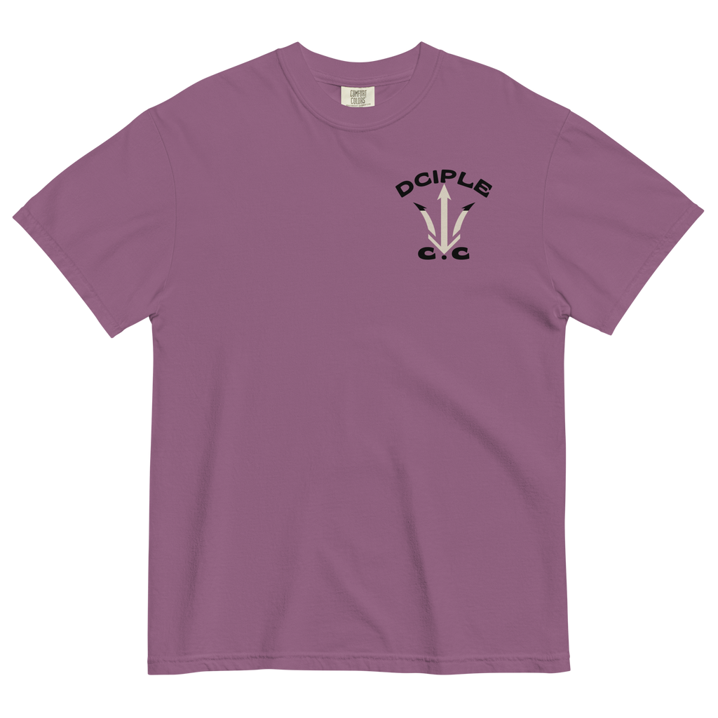 Black Water Navigation Club High Tide Division angler fish graphic t-shirt by Dciple Clothing Co featuring hidden shark silhouettes and a premium Comfort Colors garment-dyed design.