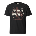 Vintage “To Hell With It” western bronc rider graphic t-shirt by D\CIPLE Clothing Co on black Comfort Colors blank
