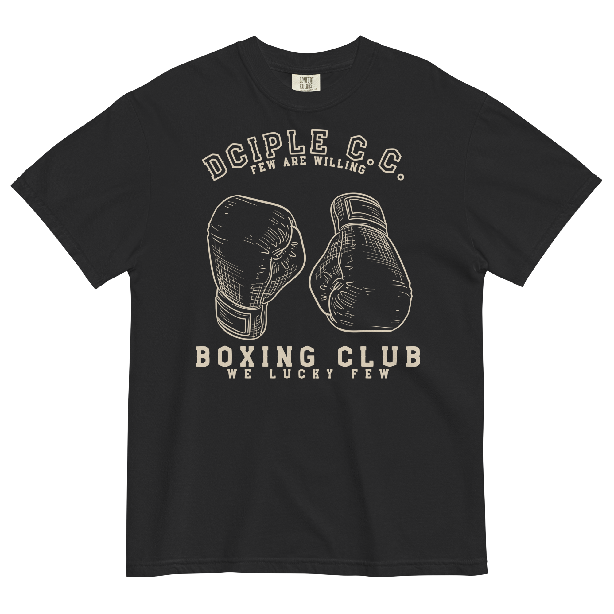 We Lucky Few Boxing Club T-Shirt with vintage boxing glove graphic and classic gym-inspired typography