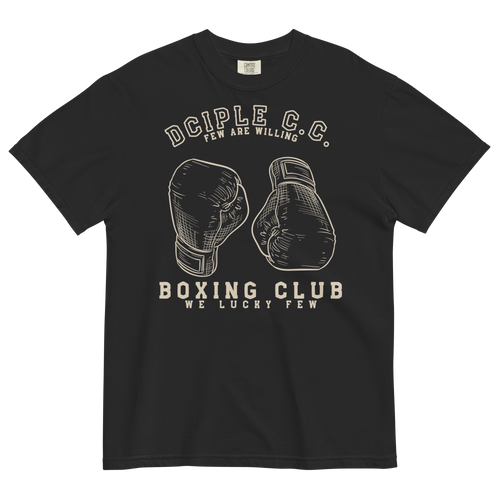 We Lucky Few Boxing Club T-Shirt with vintage boxing glove graphic and classic gym-inspired typography