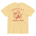 Summit Crew wolf graphic T-Shirt with vintage red print on ivory shirt by Dciple Clothing Co