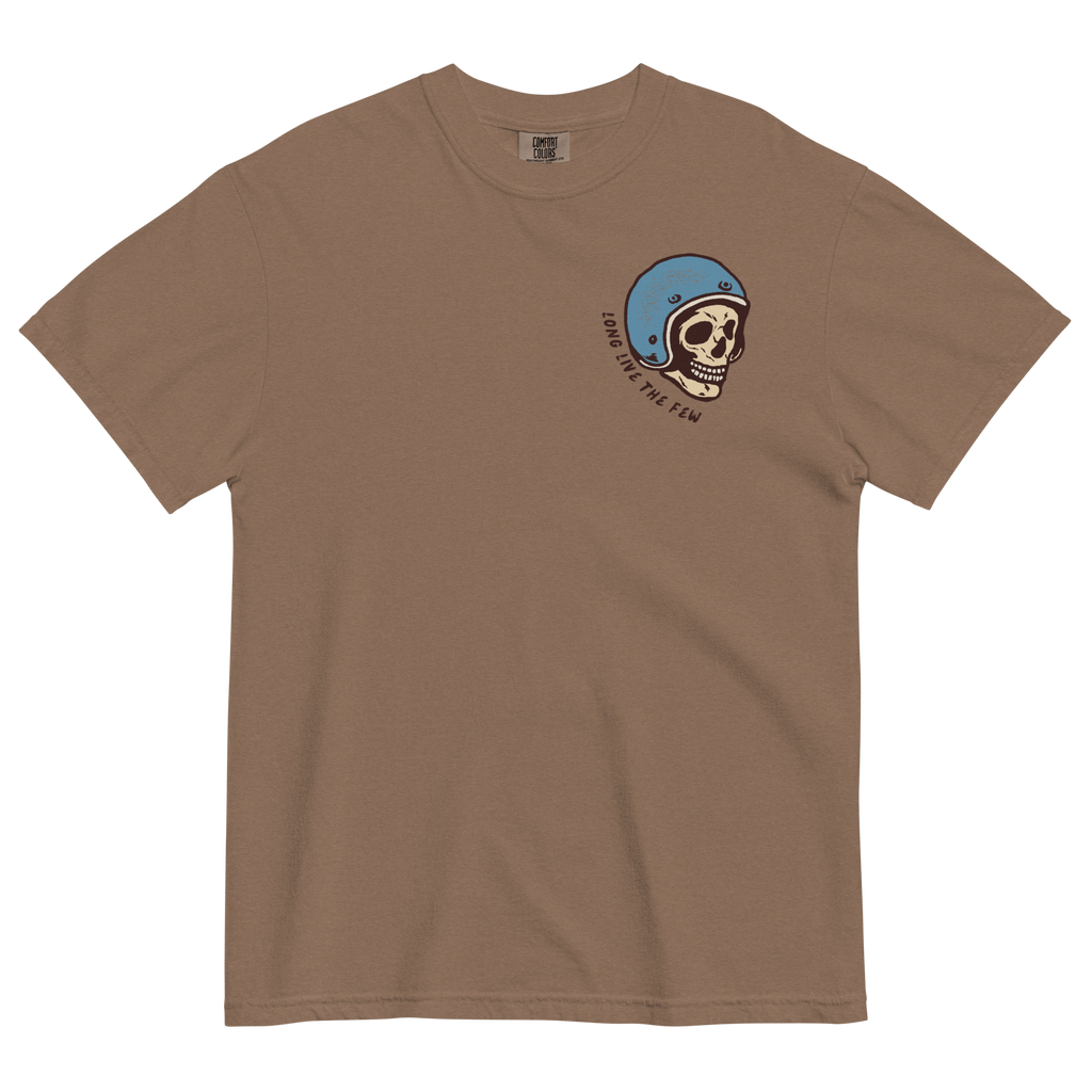 Headed Nowhere Fast vintage motorcycle skull graphic on a Comfort Colors T-shirt by Dciple Clothing Co
