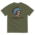 Headed Nowhere Fast vintage motorcycle skull graphic on a Comfort Colors T-shirt by Dciple Clothing Co