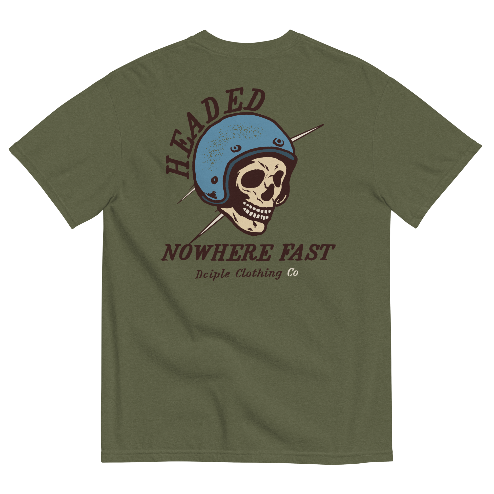 Headed Nowhere Fast T-Shirt | Vintage Motorcycle Skull Graphic | Dciple Clothing Co
