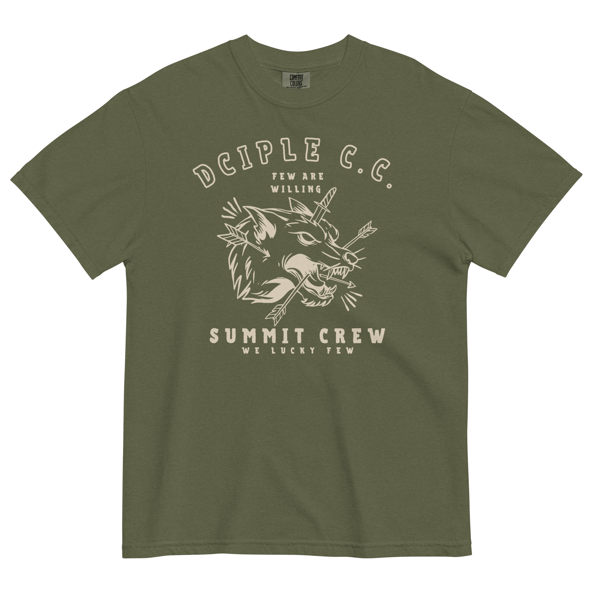 We Lucky Few Summit Crew wolf graphic T-Shirt by Dciple Clothing Co