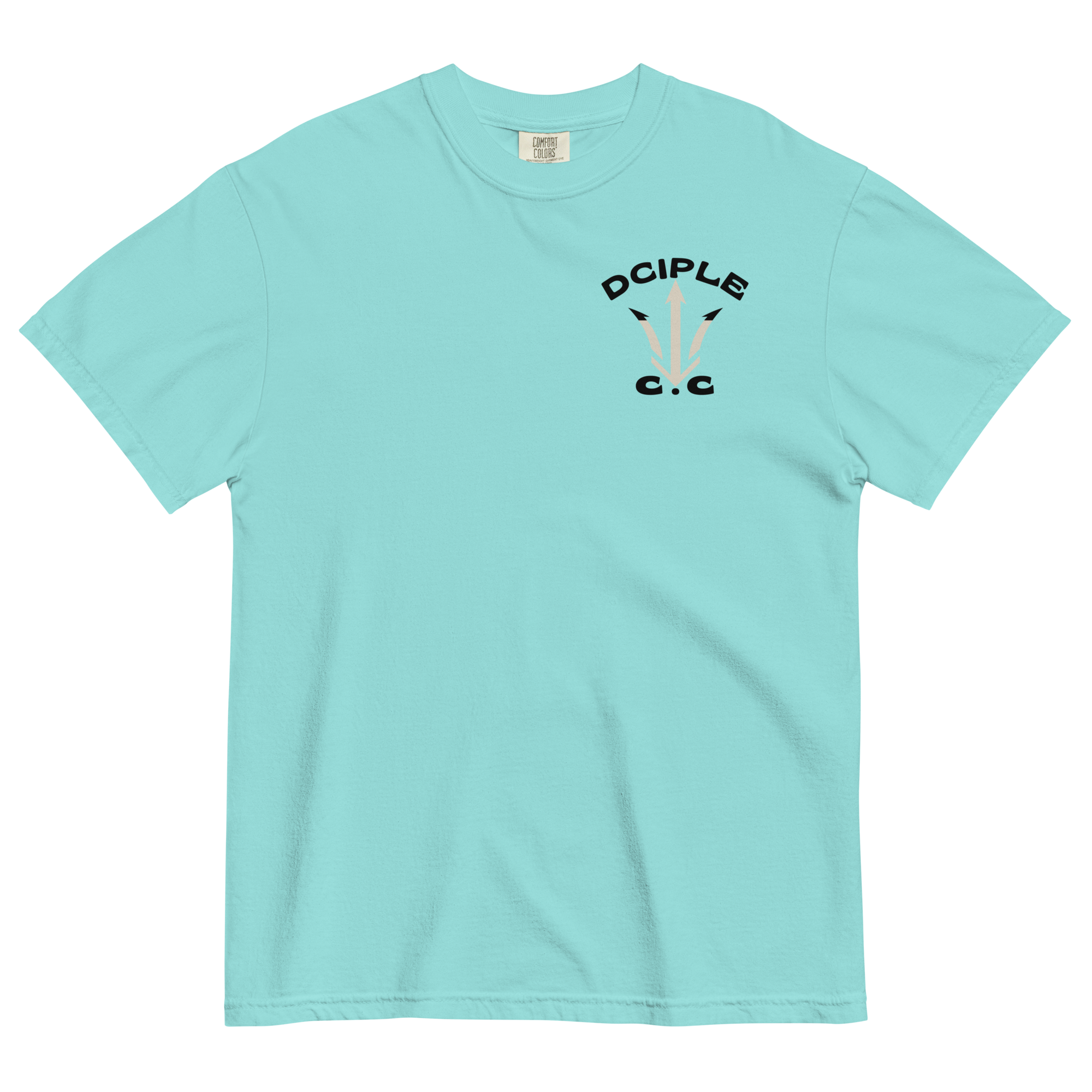 Black Water Navigation Club High Tide Division angler fish graphic t-shirt by Dciple Clothing Co featuring hidden shark silhouettes and a premium Comfort Colors garment-dyed design.