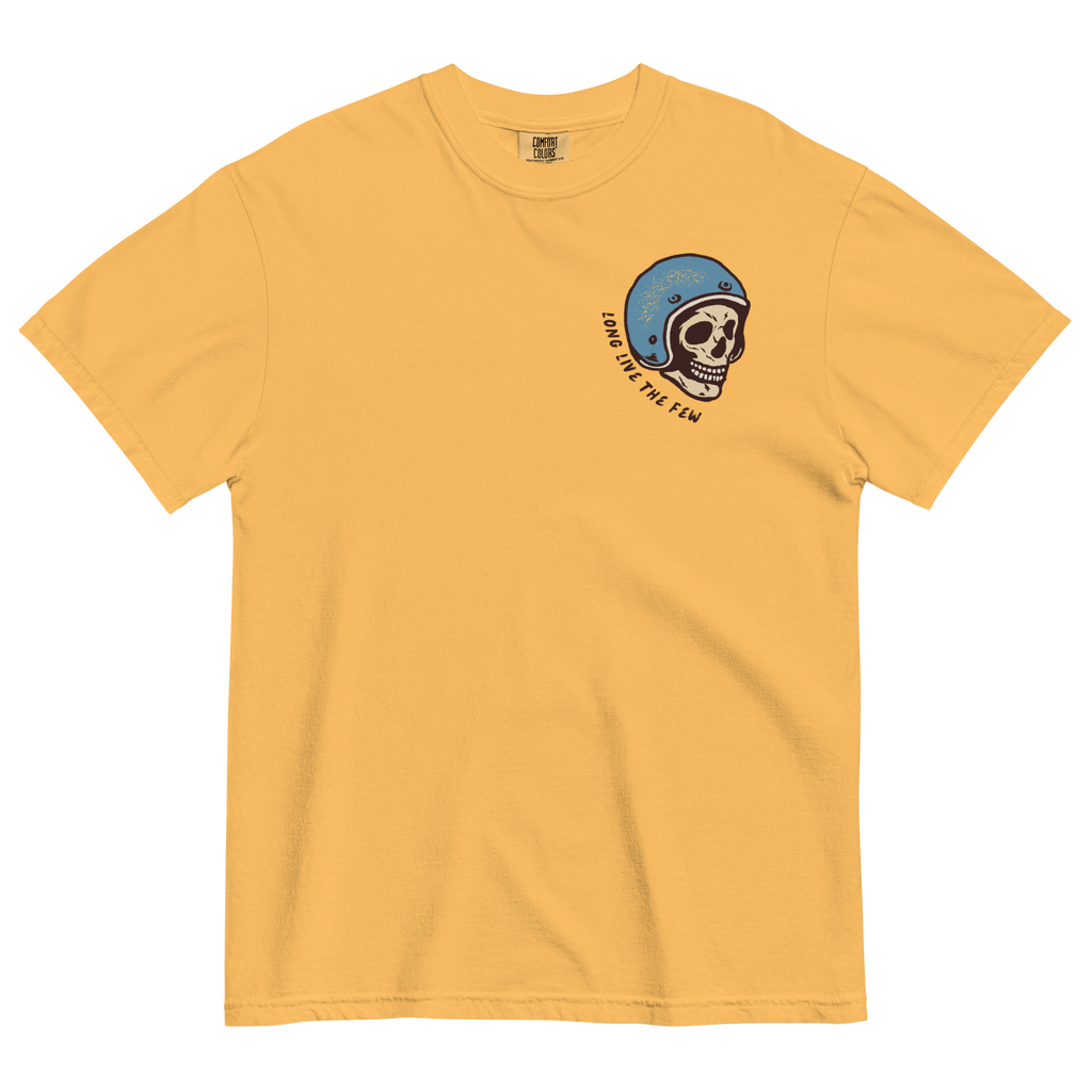 Headed Nowhere Fast vintage motorcycle skull graphic on a Comfort Colors T-shirt by Dciple Clothing Co