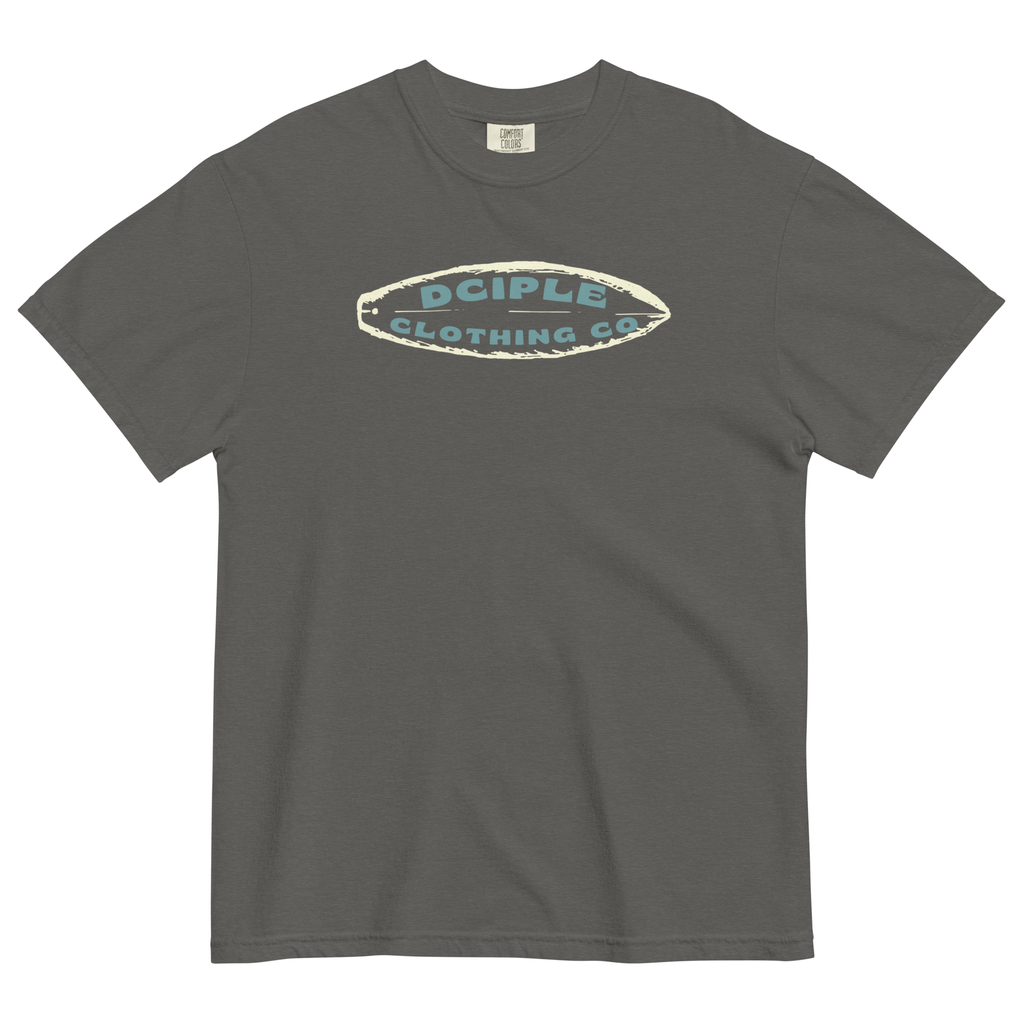 High Tide Division Beyond the Breaks Comfort Colors T-Shirt in grey with vintage surf graphic