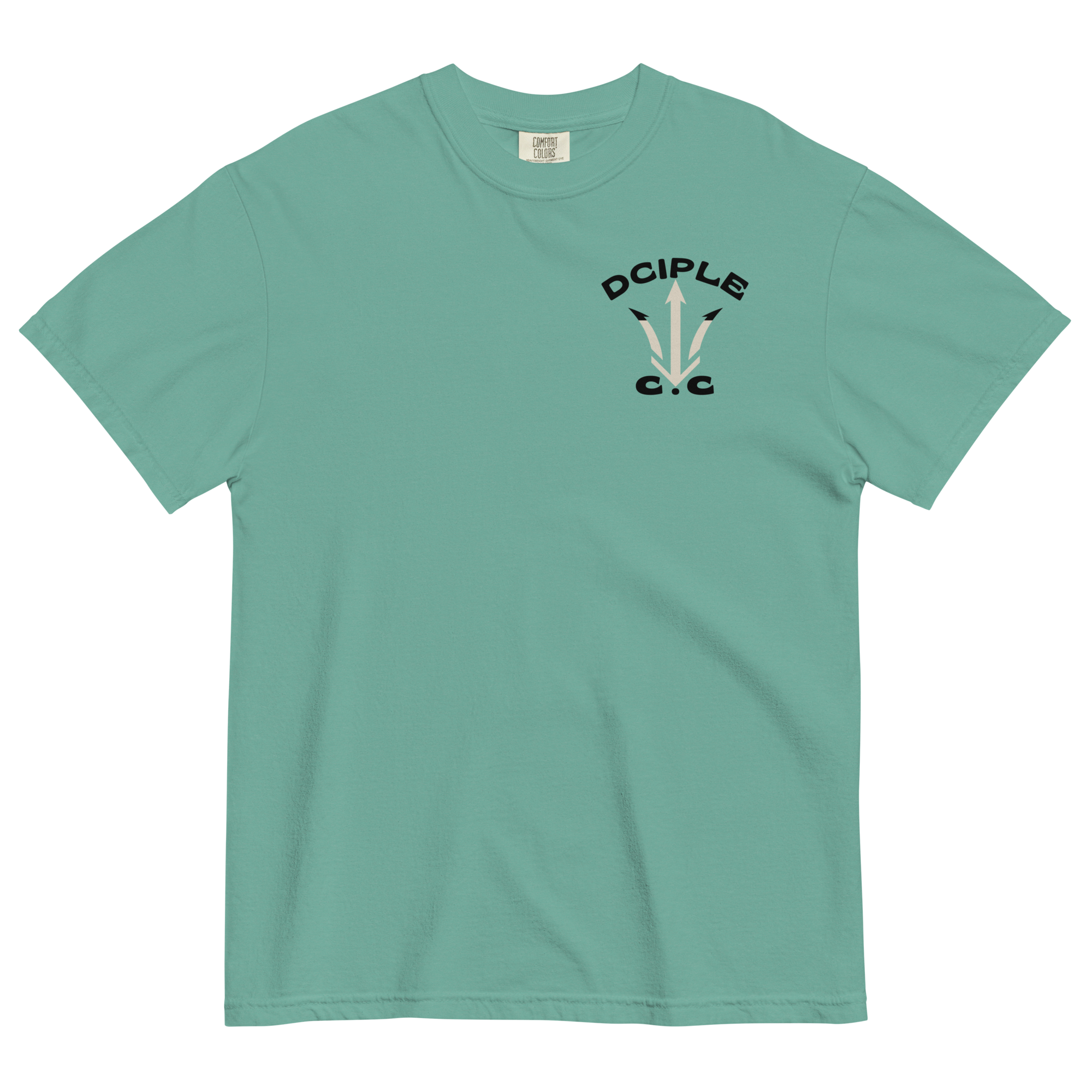 Black Water Navigation Club High Tide Division angler fish graphic t-shirt by Dciple Clothing Co featuring hidden shark silhouettes and a premium Comfort Colors garment-dyed design.