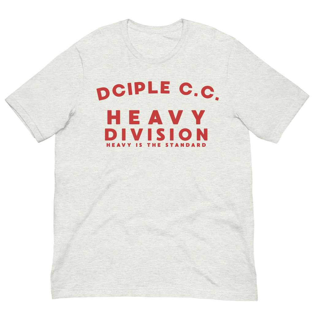  Heavy Division T-Shirt featuring a minimal Heavy Is The Standard graphic by Dciple Clothing Co.