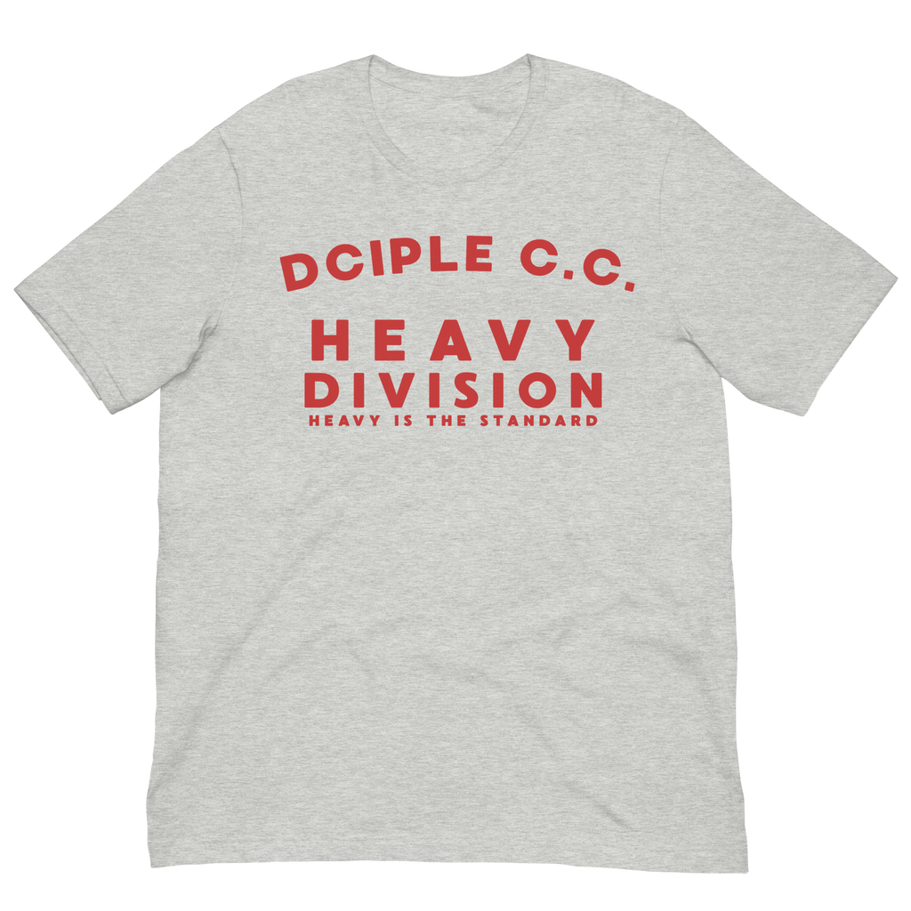  Heavy Division T-Shirt featuring a minimal Heavy Is The Standard graphic by Dciple Clothing Co.
