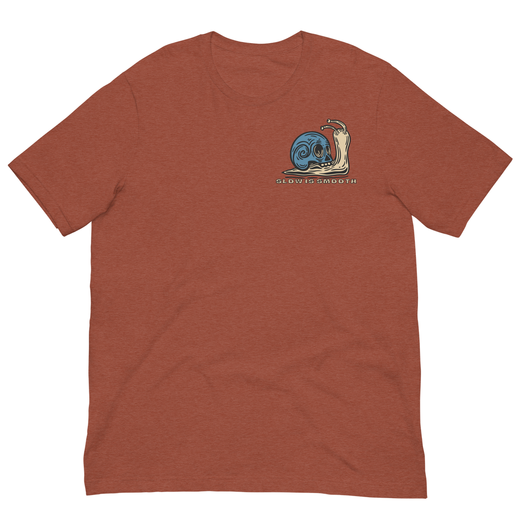 Speed Kills T-Shirt featuring blue skull snail artwork on the back by Dciple Clothing Co.