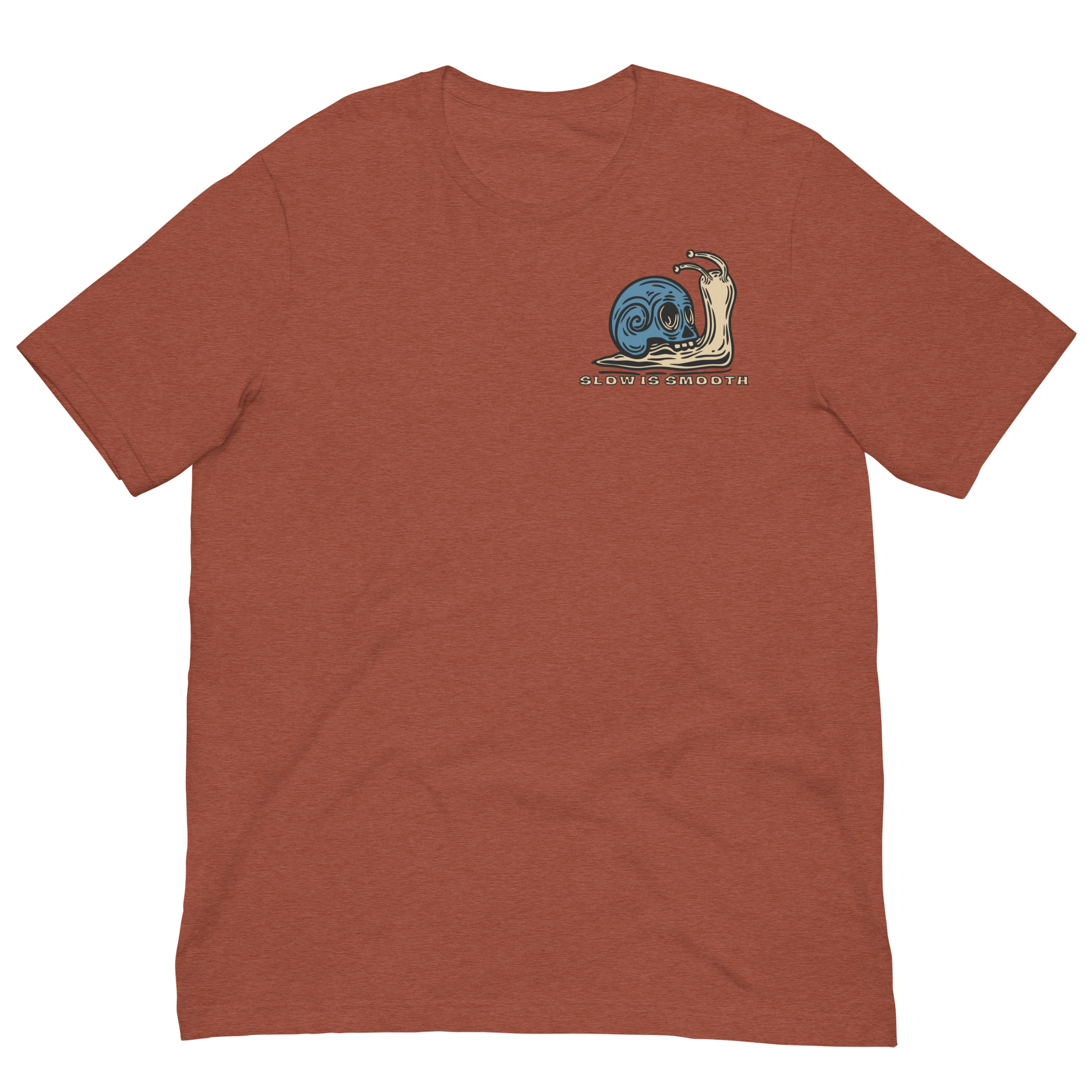 Speed Kills T-Shirt featuring blue skull snail artwork on the back by Dciple Clothing Co.