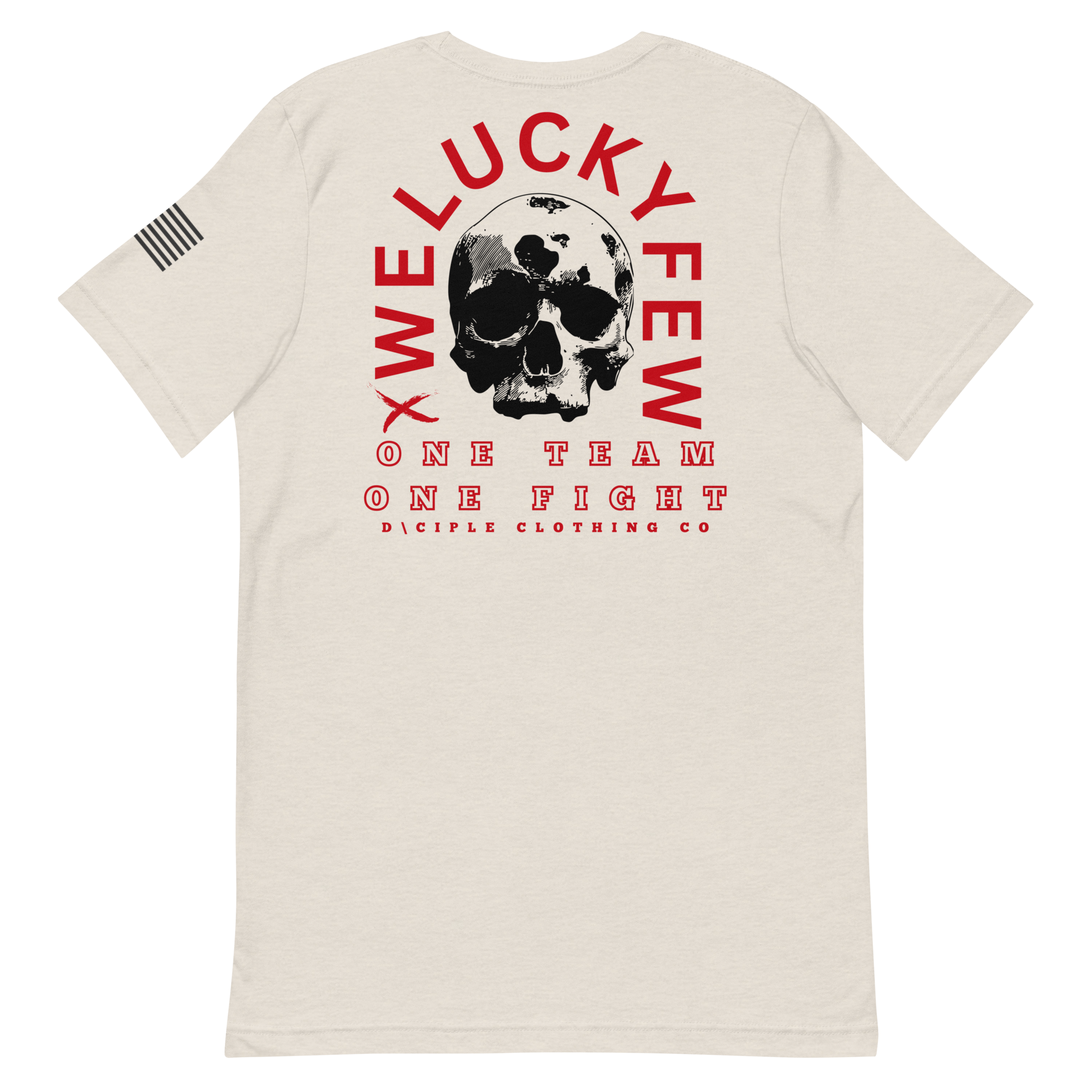 We Lucky Few skull graphic T-shirt bone back print