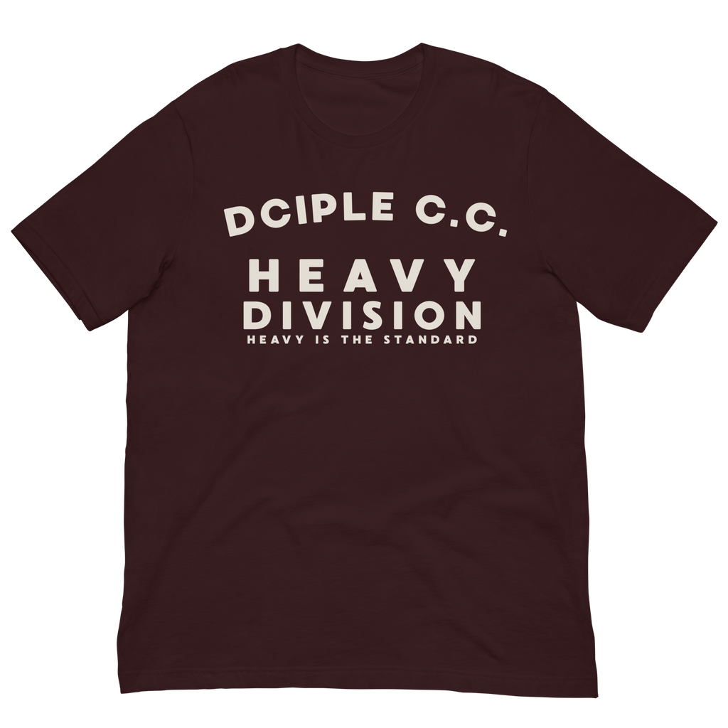 Heavy Division T-Shirt featuring a minimal Heavy Is The Standard graphic by Dciple Clothing Co.