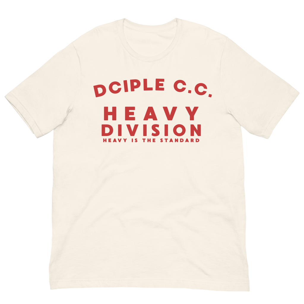  Heavy Division T-Shirt featuring a minimal Heavy Is The Standard graphic by Dciple Clothing Co.